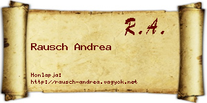 Rausch Andrea névjegykártya